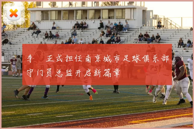 李勣正式担任南京城市足球俱乐部守门员总监开启新篇章